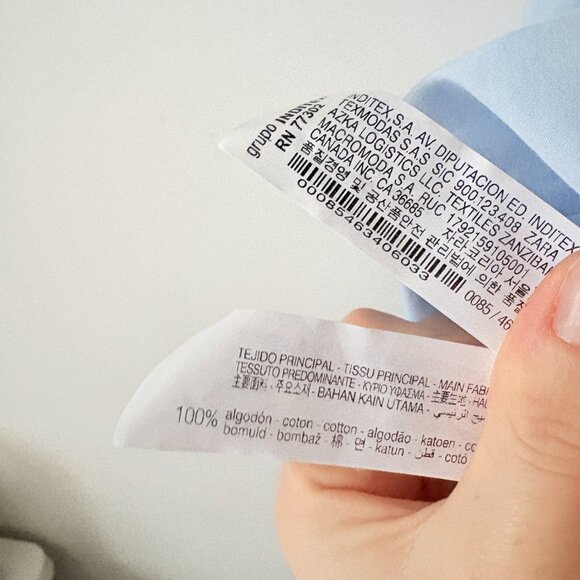 Zara Halter Ribbed Poplin Mini Dress NWT Baby Blue Size Medium - Picture 9 of 9